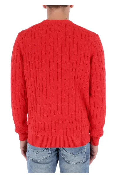 Пуловер Cable Knit | Regular Fit CALVIN KLEIN JEANS червен
